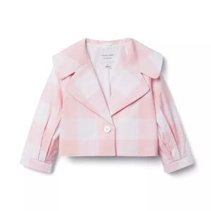 NWT Janie and Jack size 10 Pink Gingham Kids Blazer